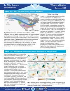 First page of the La Niña Impacts and Outlook for the Western Region