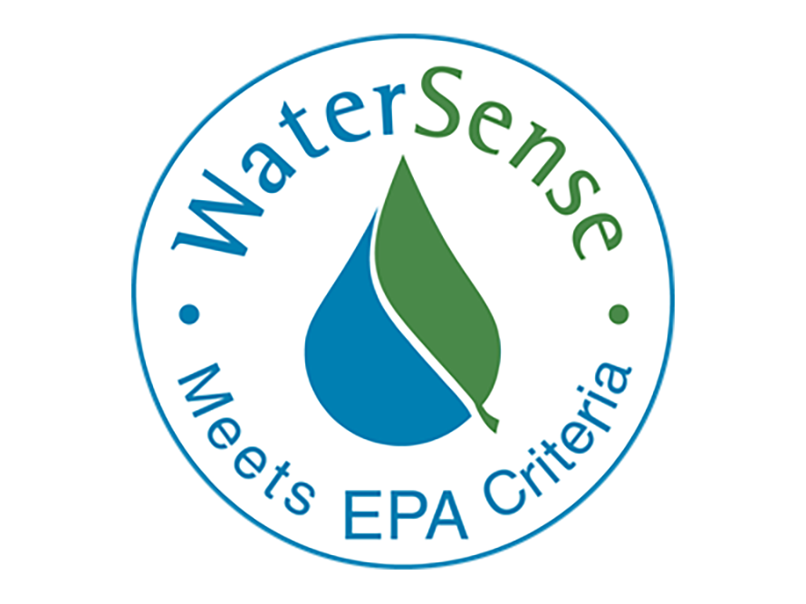 EPA WaterSense label indicating that appliances are certified to use at least 20% less water helping control water bills.