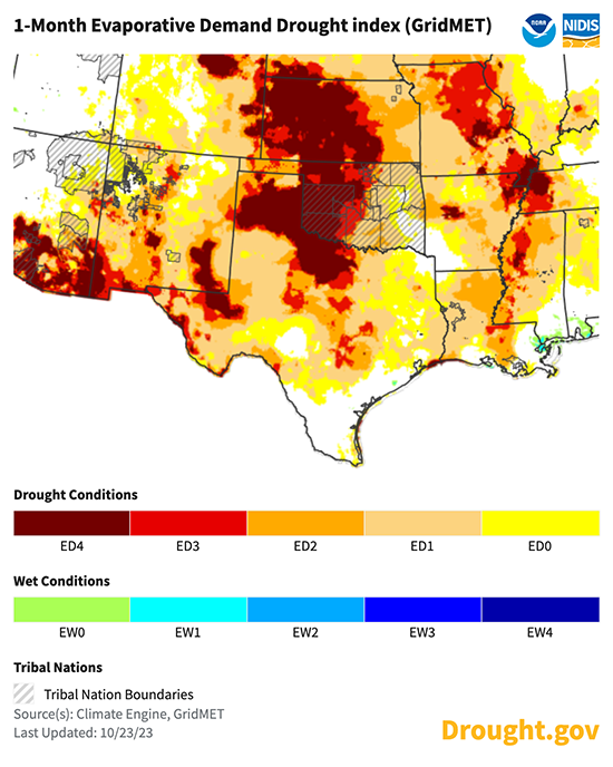 Southern Plains Drought Status Update | October 26, 2023 | Drought.gov
