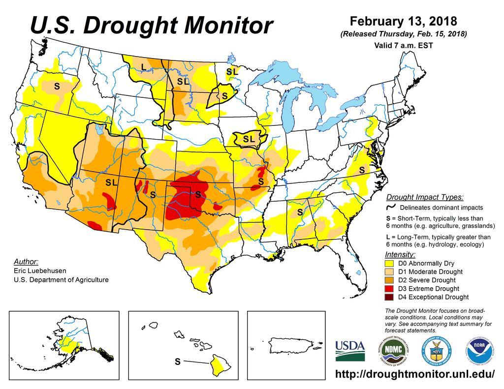 U.S. Drought Monitor Map