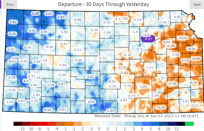 Recent rainfall has led to improving conditions across the state, but many areas are still below normal for the growing season and year thanks to drier than normal conditions in early spring.