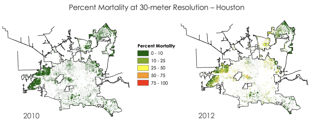 Percent Mortality Map Houston