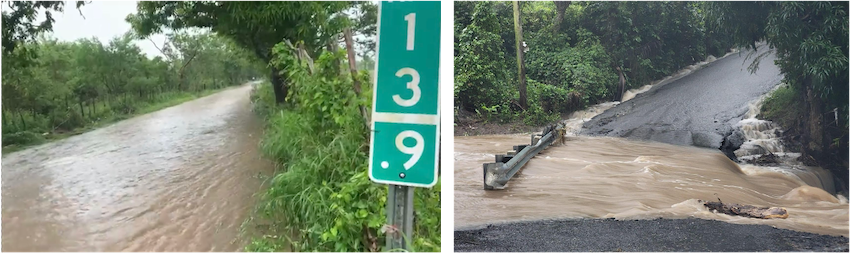 Flooding in late October impacted Road 101 in southwest Puerto Rico, and made a bridge on Road 103 in Cabo Rojo impassable.