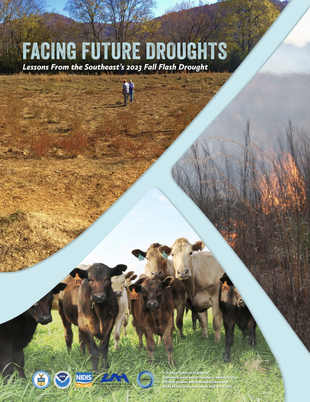 Report cover for Facing Future Droughts: Lessons from the Southeast's 2023 Fall Flash Drought.