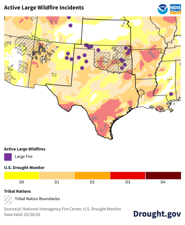 Drought Status Update for the Southern Plains | February 26, 2026 ...