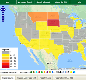 Drought Impact Reporter Map
