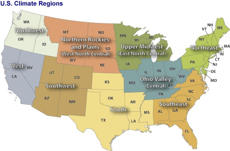 Climate regions