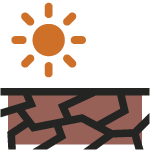 Dry, cracked earth icon representing the Palmer Drought Indices.