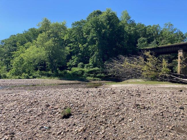 Low flows at Saxtons River in Vermont