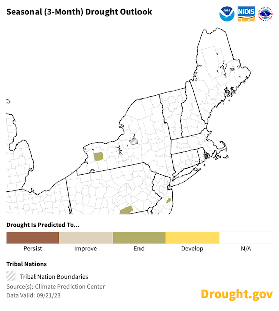 Drought Early Warning Update for the Northeast | September 29, 2023 ...