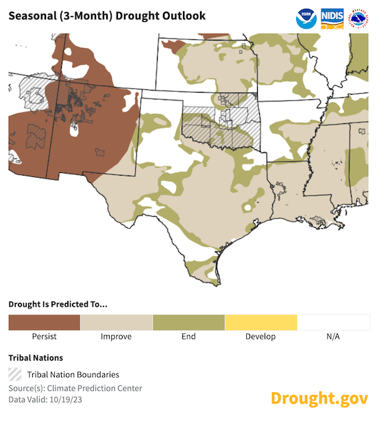 Southern Plains Drought Status Update | October 26, 2023 | Drought.gov