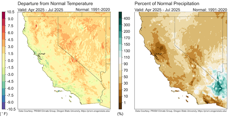 Drought Expands in Much of Nevada After a Dry, Warm April-July