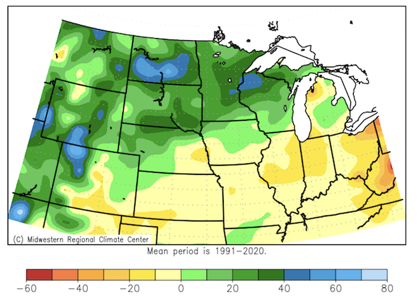 Many areas within the Missouri River Basin have received near- to above-normal snowfall from October 1 to March 23.