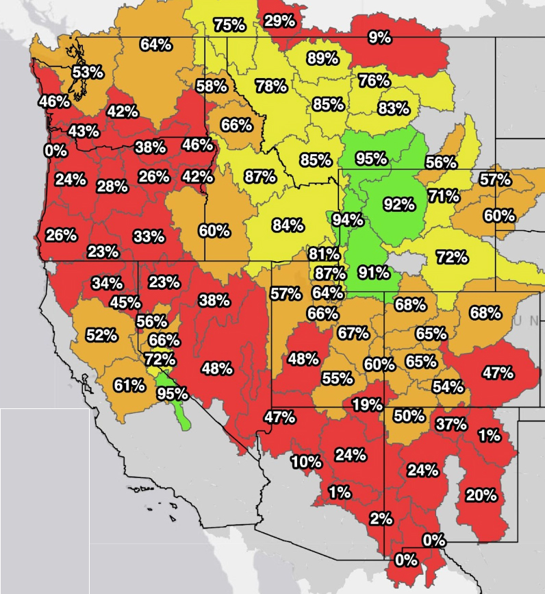 Snow Drought Current Conditions and Impacts in the West | March 12 ...