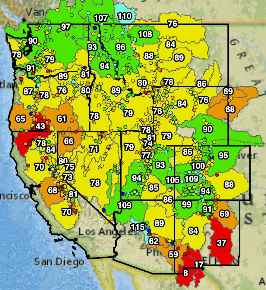 Snow Drought Current Conditions and Impacts in the West March 10