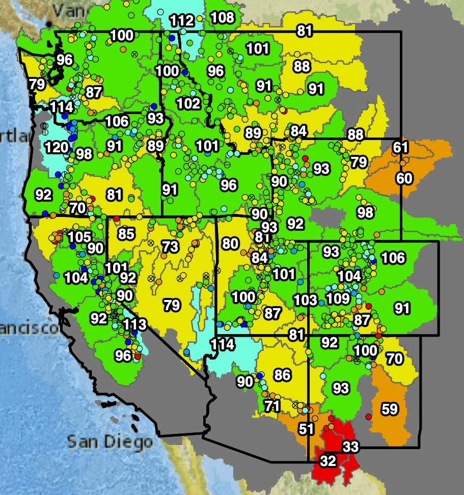 Snow Drought Current Conditions and Impacts in the West February 10