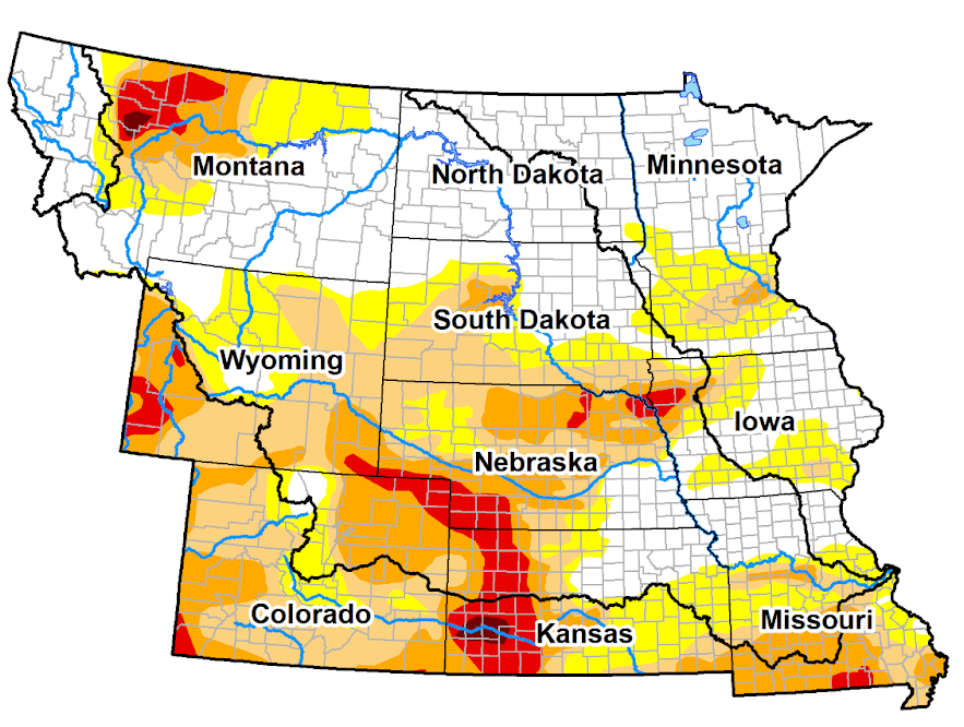 Drought Status Update for the Missouri River Basin | July 26, 2022 ...