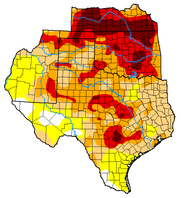 As of October 25, 78.65 of the Southern Plains is in drought according to the U.S. Drought Monitor.
