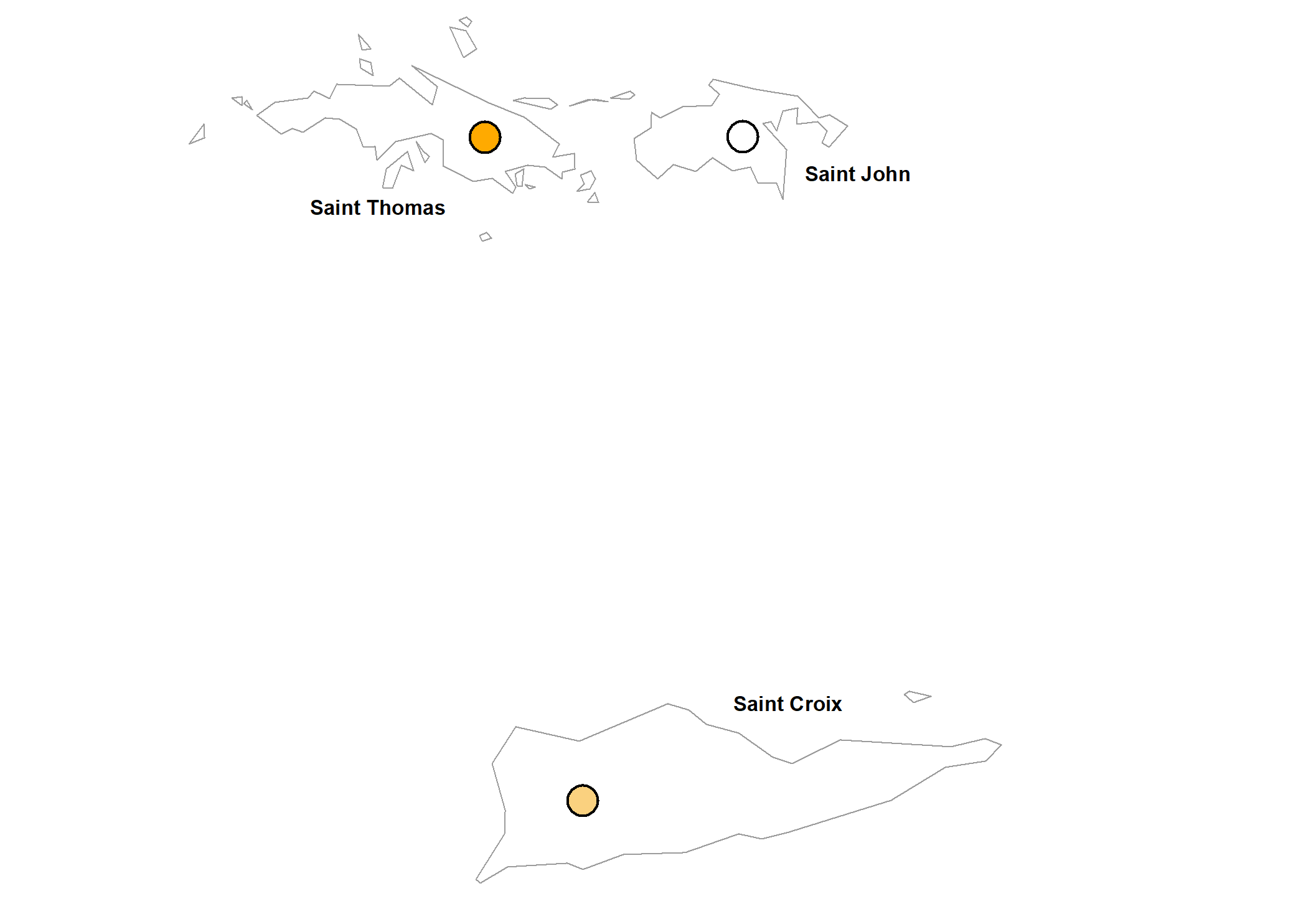 Map Puerto Rico Us Virgin Islands Usdm Usvi 1 16 24