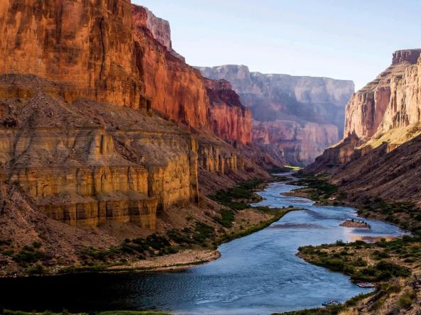 River running through a mountainous landscape