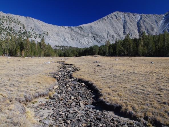 Dry creek bed during a drought in the Sierra Nevada mountains. Photo credit: Ramsey Samara, Shutterstock.