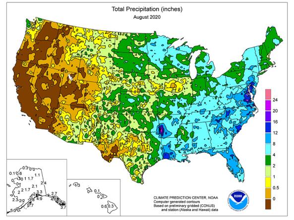 Example CPC precipitation map