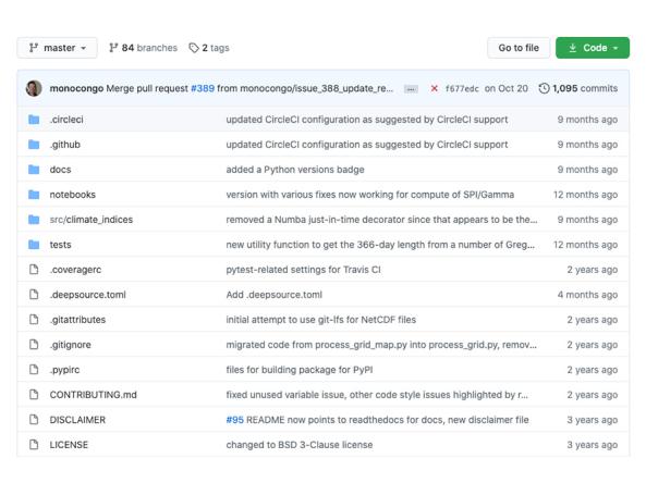 Climate Indices Project on GitHub