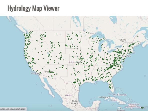 Hydrology Map Viewer within the Drought Risk Atlas
