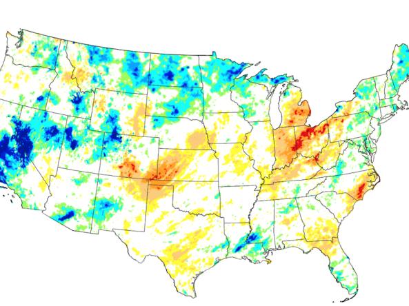 The Short-Term Multi-Indicator Drought Index integrates multiple short-term drought indices into one computer-generated map.