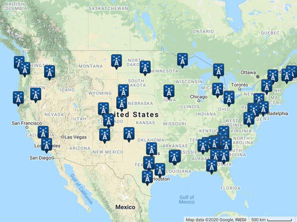 Map of stations from the NCEI Find a Station tool