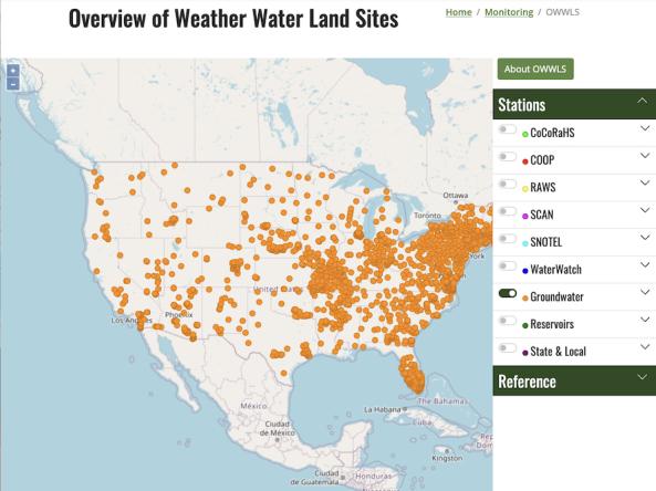 OWWLS interactive map.