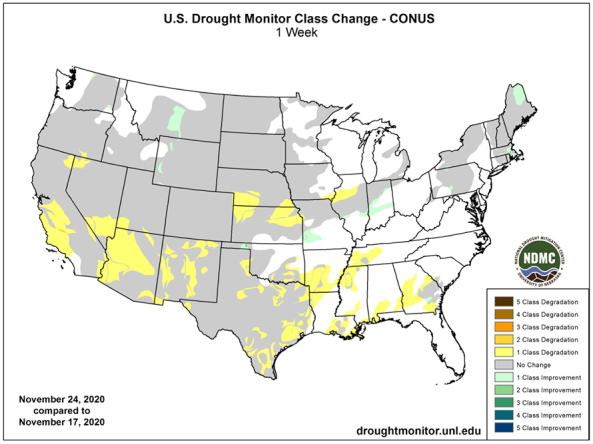 Example USDM Change Map