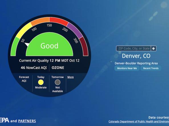 EPA AirNow Air Quality Meter