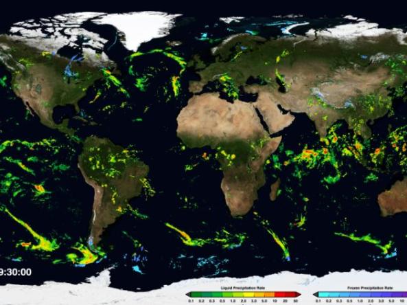 Example of NASA GPM-IMERG precipitation