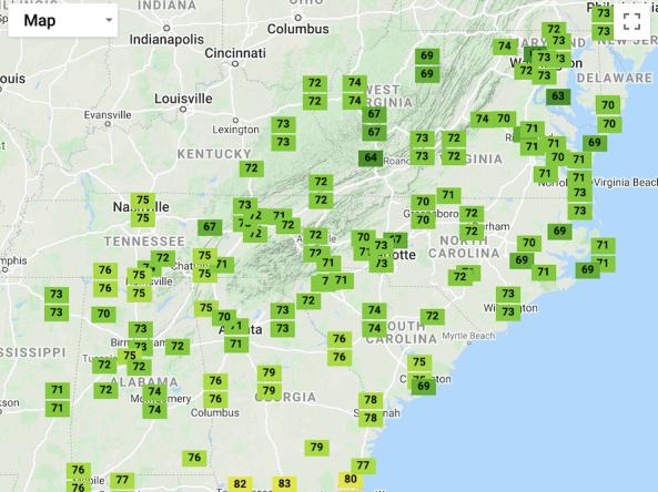 Example Southeast Climate Perspectives MAP