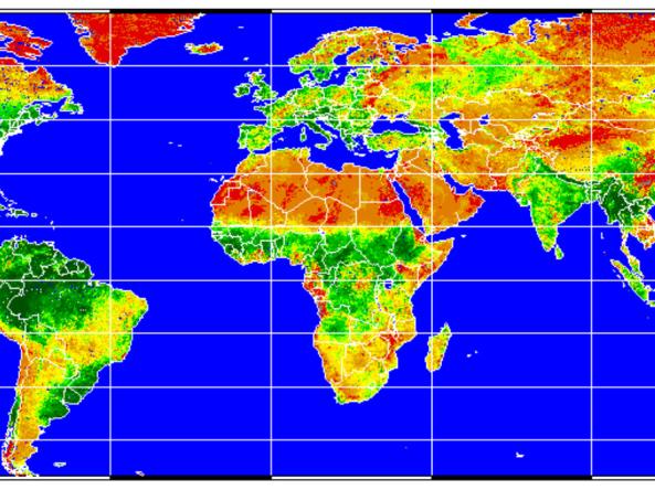 NOAA Global Vegetation product example map