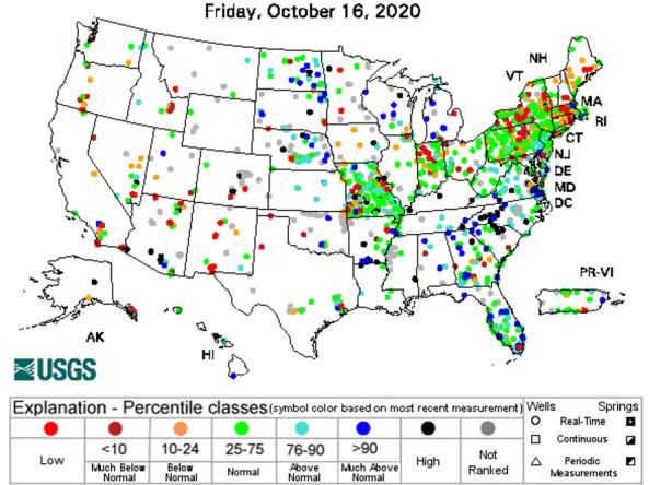 Groundwater Watch example map