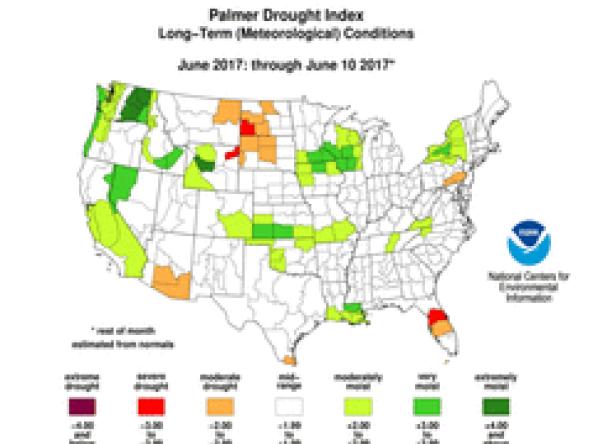 Weekly Palmer Drought Index example image