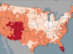 Map of the contiguous U.S. showing mean temperature percentiles for June to August 2026. Much of the U.S. experienced above-normal temperatures this summer. Credit: NOAA's National Centers for Environmental Information.