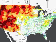 New interactive water utilities sector map, showing current streamflow conditions alongside the U.S. Drought Monitor