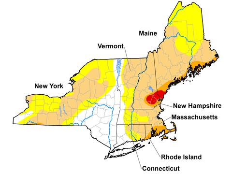 U.S. Drought Monitor map of the Northeast. Valid November 17, 2020.