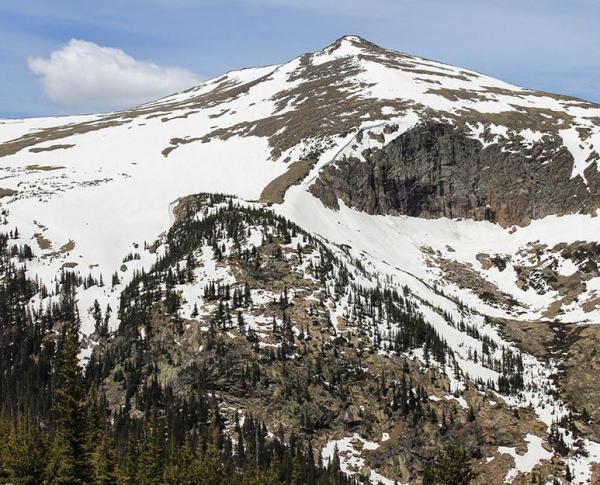 A snow-covered mountain