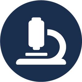 Microscope icon, representing drought research.