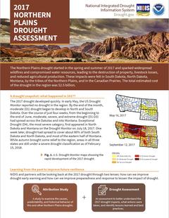 First page of the 2017 Northern Plains Drought Assessment