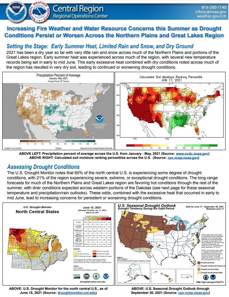 Preview of the 2021 Northern Plains and Great Lakes Summer Hazards Outlook