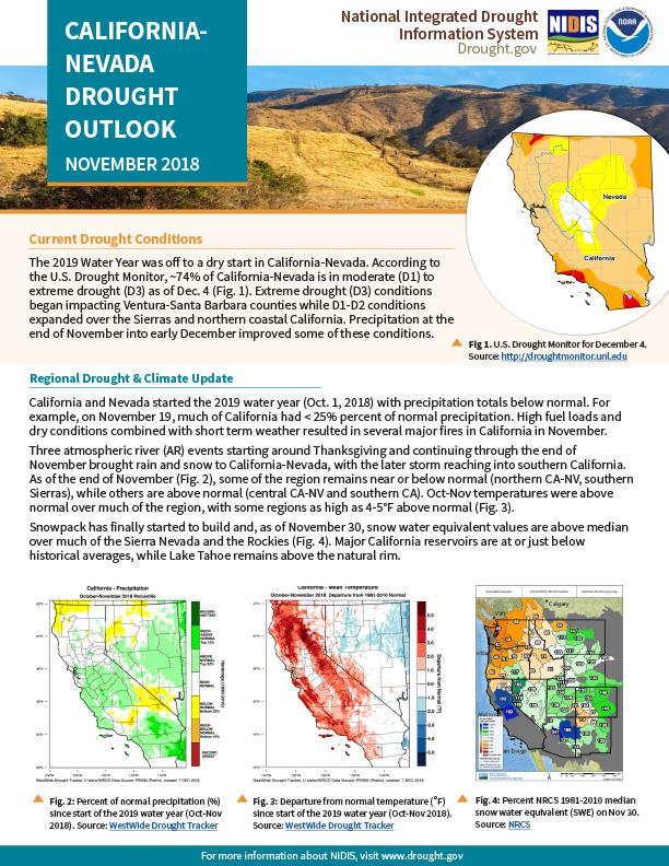 California-Nevada Drought Outlook - November 2016