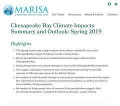 First page of the Impacts and Outlooks report