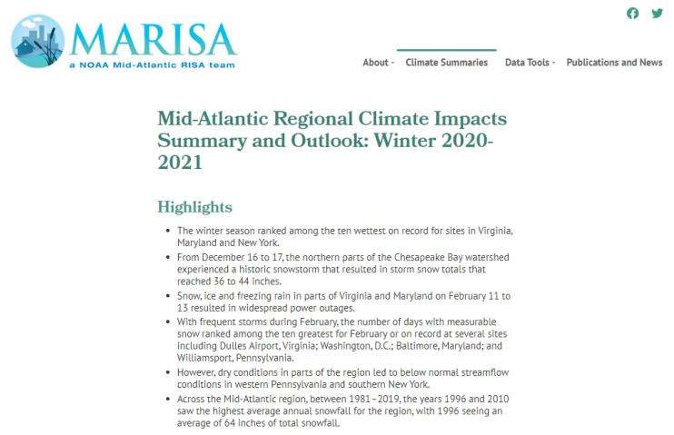 Example image of the impact and outlook report