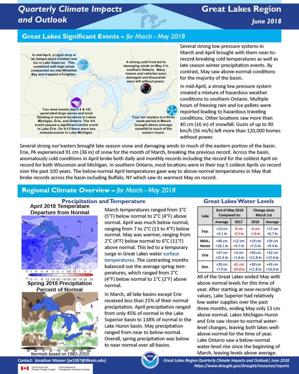 Example image of the Climate Impacts and Outlooks report