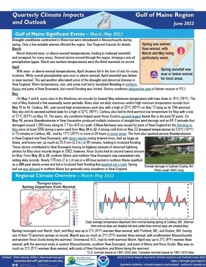 Example image of the Climate Impacts and Outlook report